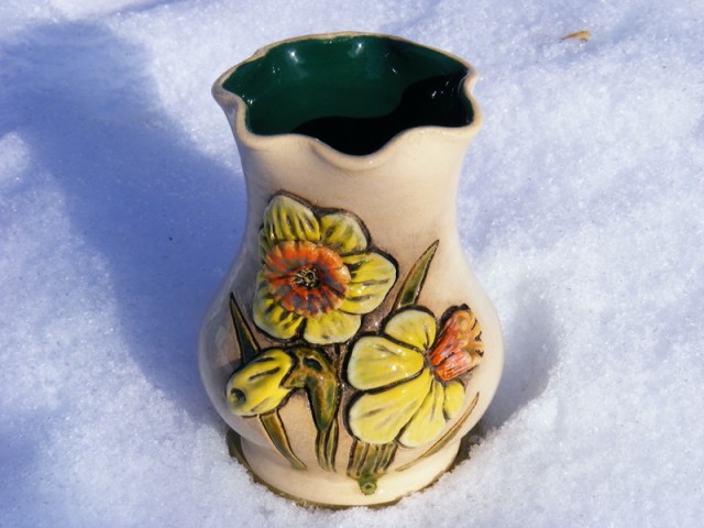 Váza narcis modelovaný 20cm