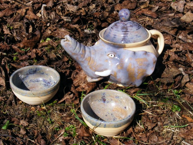 Súprava na čaj sloník modelovaný