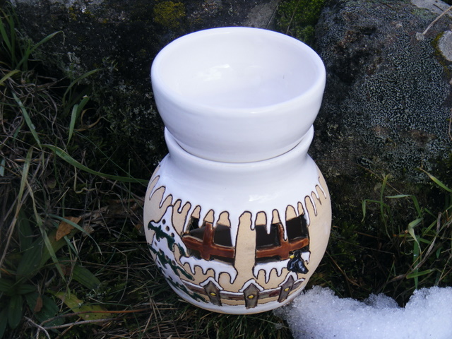 Aromalampa zimný domček